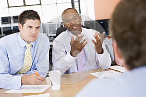 Stock Traders Conducting Interview