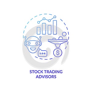 Stock trading advisors concept icon