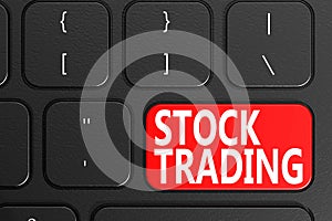 Stock Trading on black keyboard