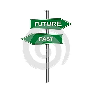 Stock vector arrows sign future and past