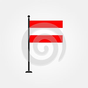 Stock vector austria flag icon 3