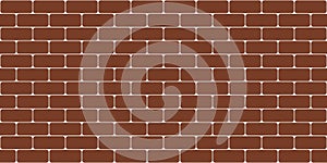 Stock vector brickwork. Seamless pattern of brown bricks.