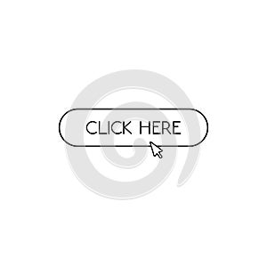 Stock vector button click here illustration 1