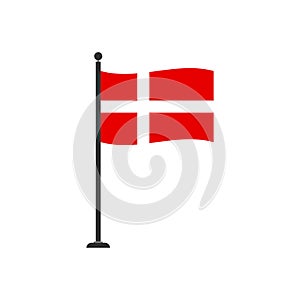 Stock vector denmark flag icon 4