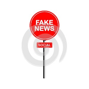 Stock vector fake news illustration isolated in white background