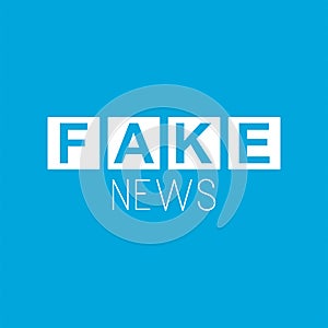 Stock vector fake news illustration isolated in white background