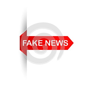 Stock vector fake news illustration isolated in white background