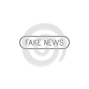 Stock vector fake news illustration isolated in white background