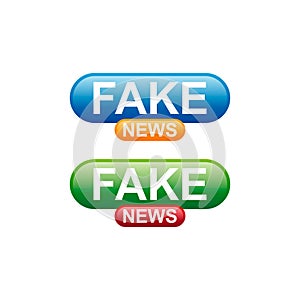 Stock vector fake news illustration isolated in white background