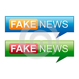 Stock vector fake news illustration isolated in white background