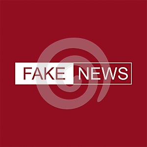 Stock vector fake news illustration isolated in white background