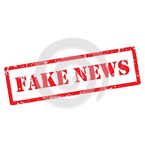 Stock vector fake news stamp illustration isolated in white back