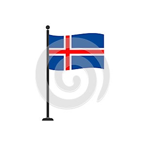 Stock vector iceland flag icon 4