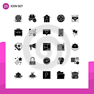 Stock Vector Icon Pack of 25 Line Signs and Symbols for underpants, clothing, ok, flag, canada