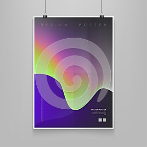 Stock vector illustration color cover. Fluid shapes composition. Futuristic design poster. Templates for placards, banners, flyers