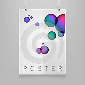 Stock vector illustration fluid shapes poster covers set with modern hipster and memphis background colors. Templates for placards
