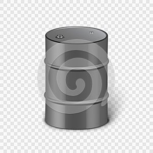 Stock vector illustration metal barrel isolated on a transparent background. EPS 10