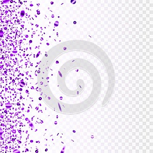 Stock vector illustration purple confetti isolated on a transparent background. EPS 10