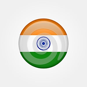 Stock vector india flag icon 5