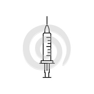 Injection syringe vector icon isolated 1