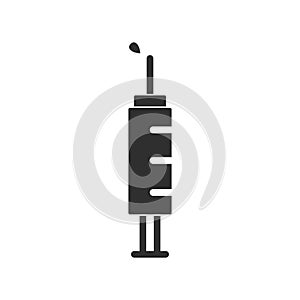 Injection syringe vector icon isolated 3