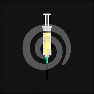Injection syringe vector icon isolated 10