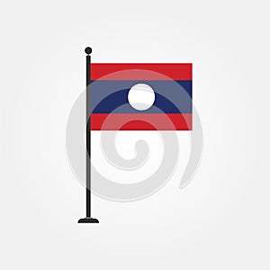 Stock vector laos flag icon 3
