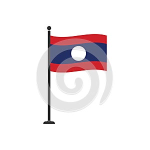 Stock vector laos flag icon 4