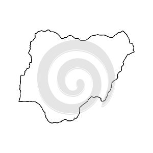 Stock vector nigeria map icon Vector illustration 2 photo