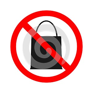 Stock vector of no bag Prohibition for bringing packet bag. Don`t bring anything