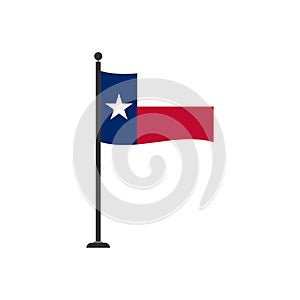 Stock vector texas flag icon 4