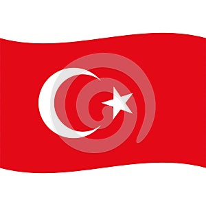 Stock vector turkey flag icon 2