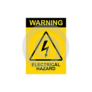 stock vector warning eectrical hazard sign 1