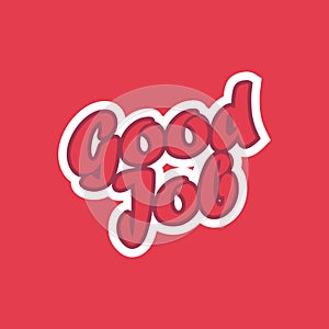 Stock vector well done good job lettering 1