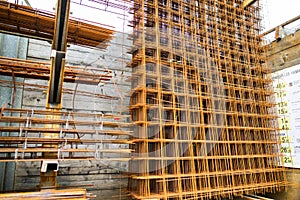 stock of welded mesh for the production of reinforced concrete screeds