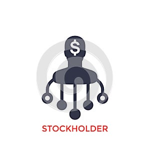 Stockholder, financier, investor vector icon photo