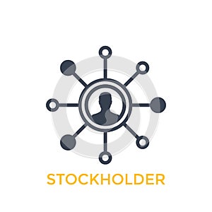 Stockholder icon isolated on white photo