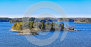 Stockholm archipelago at sunny morning