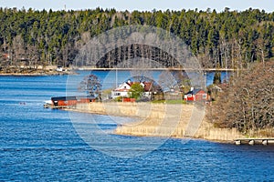 Stockholm archipelago at sunny morning