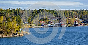 Stockholm archipelago at sunny morning