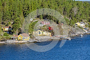 Stockholm archipelago at sunny morning