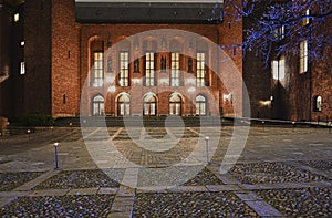 Stockholm City Hall Crown facade