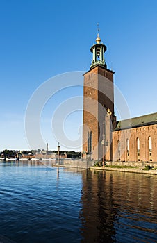 Stockholm City Hall at Lake MÃ¤laren