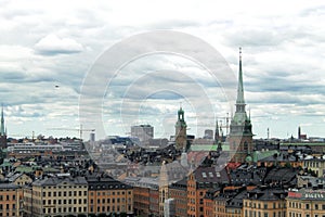 Stockholm City photography in a cloudy day photo
