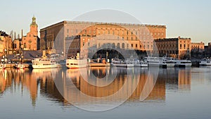 Stockholm city and the Royal Palace in Stockholm