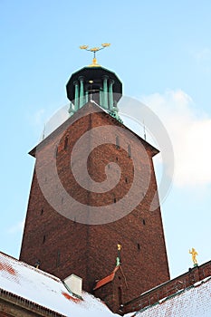 Stockholm Cityhall Clock Tower photo