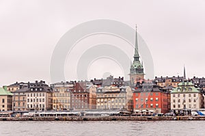 Stockholm Gamla Stan panorama Sweden cloudy old town cityscape landscape landmark