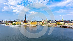 Stockholm old town Gamla Stan panorama, Sweden