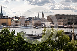 Stockholm Old Town Gamla Stan, Sweden: Royal Palace, Storkyrkan church and the German Church