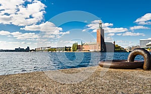 Stockholm quayside and city hall